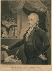 Alexander Hamilton, Generalmajor der Armeen der Vereinigten Staaten von Amerika. Sekretär des Tr...